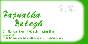 hajnalka melegh business card